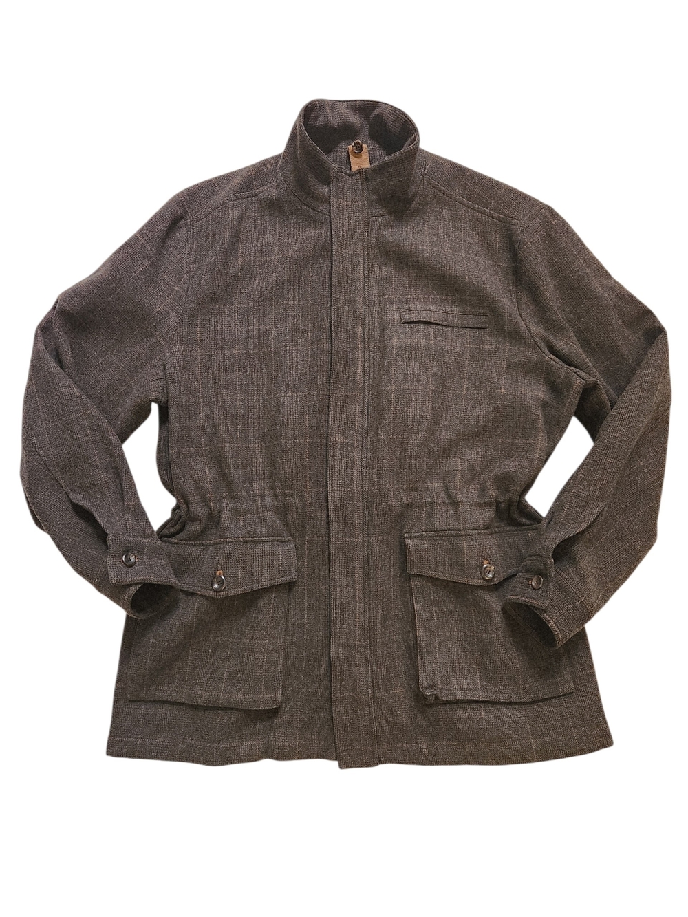 BOBBY JONES WOOL CASHMERE BROWN GRAY COAT JACKET  SIZE XXL
